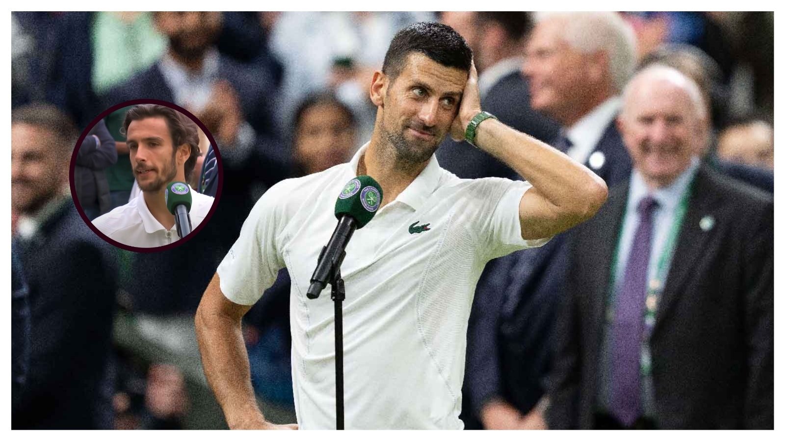 Novak Djokovic’s beef with Wimbledon crowd intensifies as Serbian’s name gets booed during Lorenzo Musetti’s interview