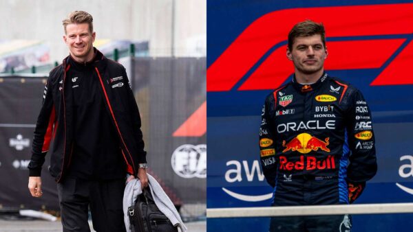 Nico Hulkenberg and Max Verstappen