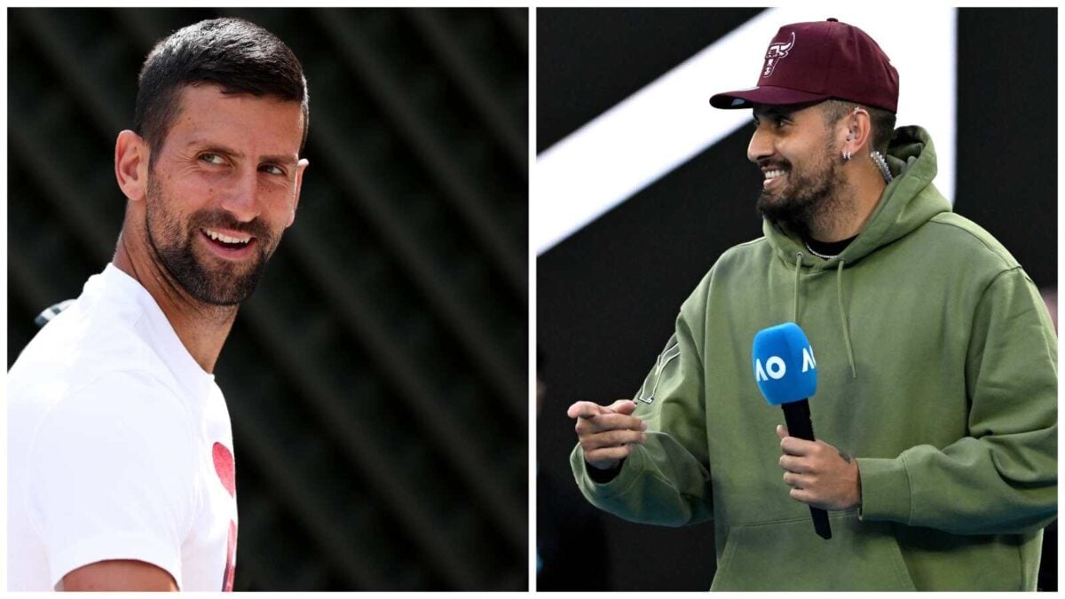 Novak Djokovic(L), Nick Kyrgios(R)