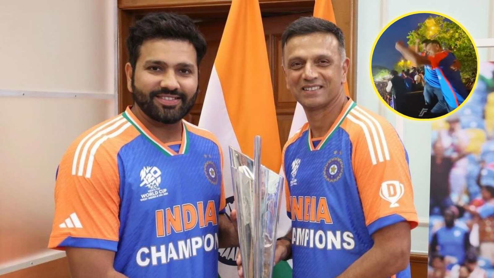 WATCH: Rohit Sharma calls Rahul Dravid ‘Rahul Bhai’ and celebrates with him after T20 World Cup victory