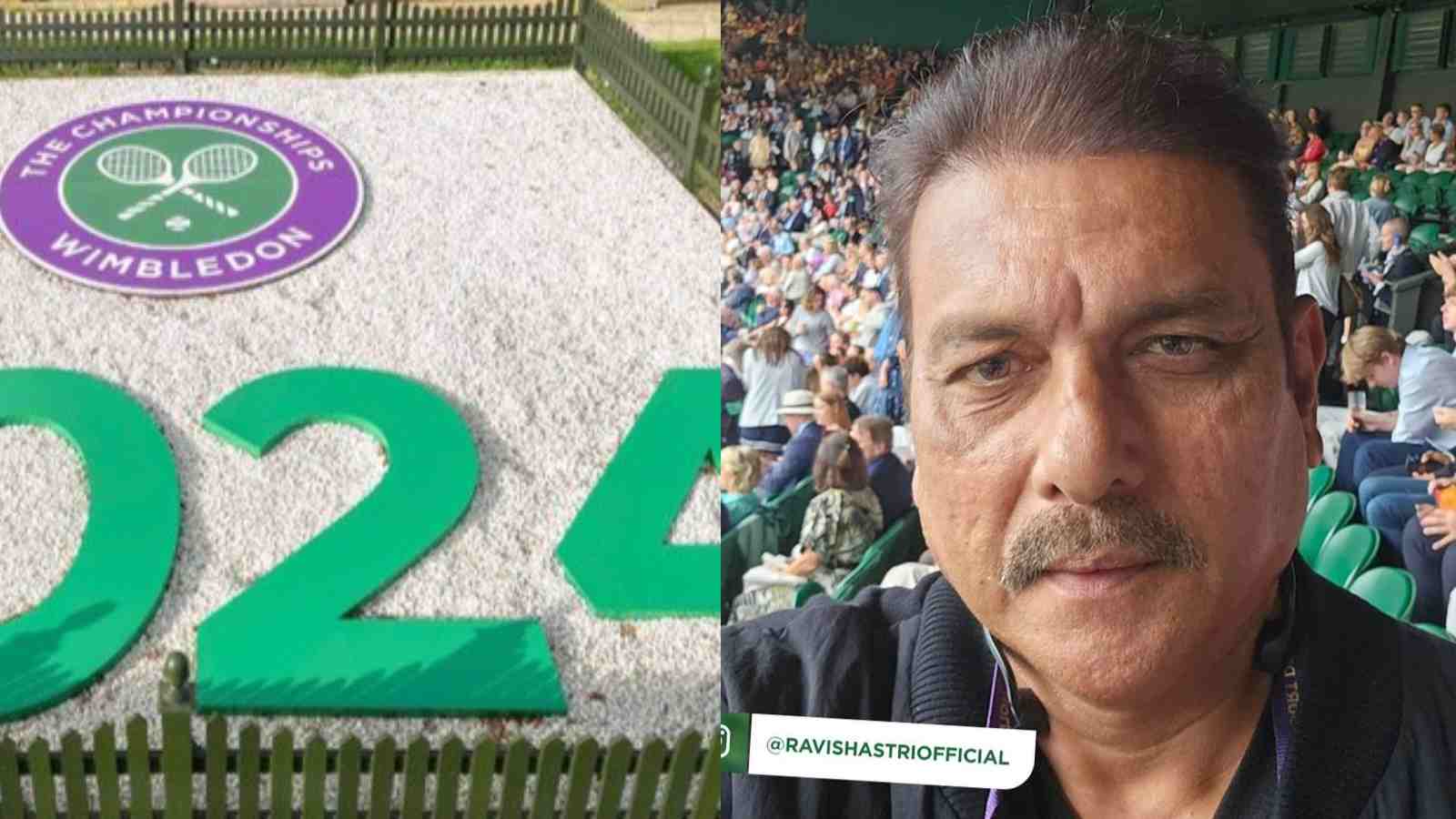 Ravi Shastri spotted in the audience for Wimbledon, gets mentioned in their official Instagram