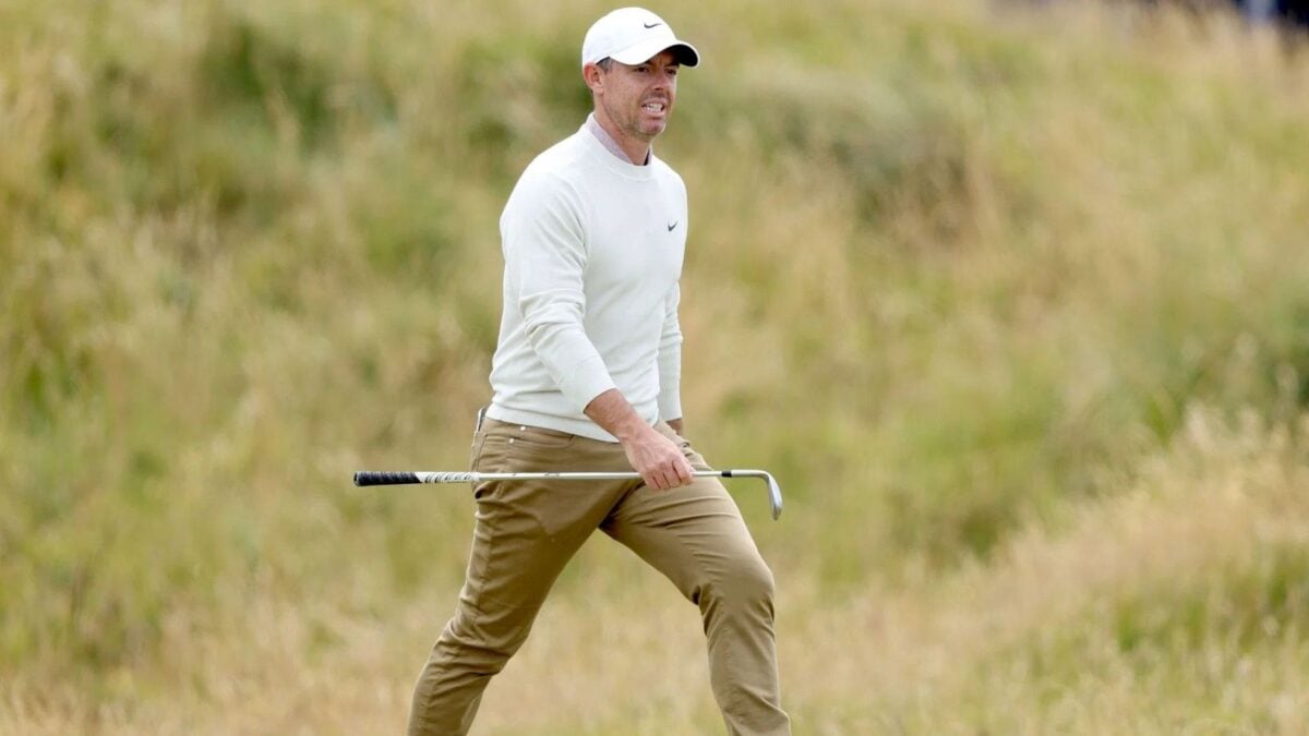 Rory Mcllroy at the Open championship Round 1