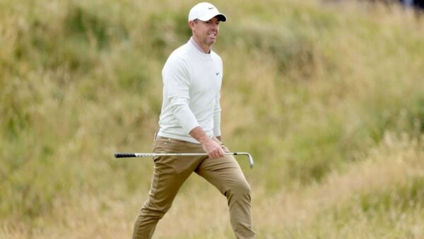 Rory Mcllroy at the Open championship Round 1