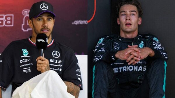 George Russell and Lewis Hamilton