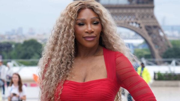 Serena Williams arrives on the red carpet before the Opening Ceremony for the Paris 2024 Olympic Summer Games along the Seine River