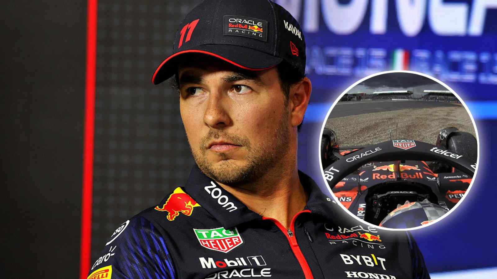 “End of a F1 career” – Fans react as Sergio Perez out of Qualifying after beaching his car on the gravel at British GP