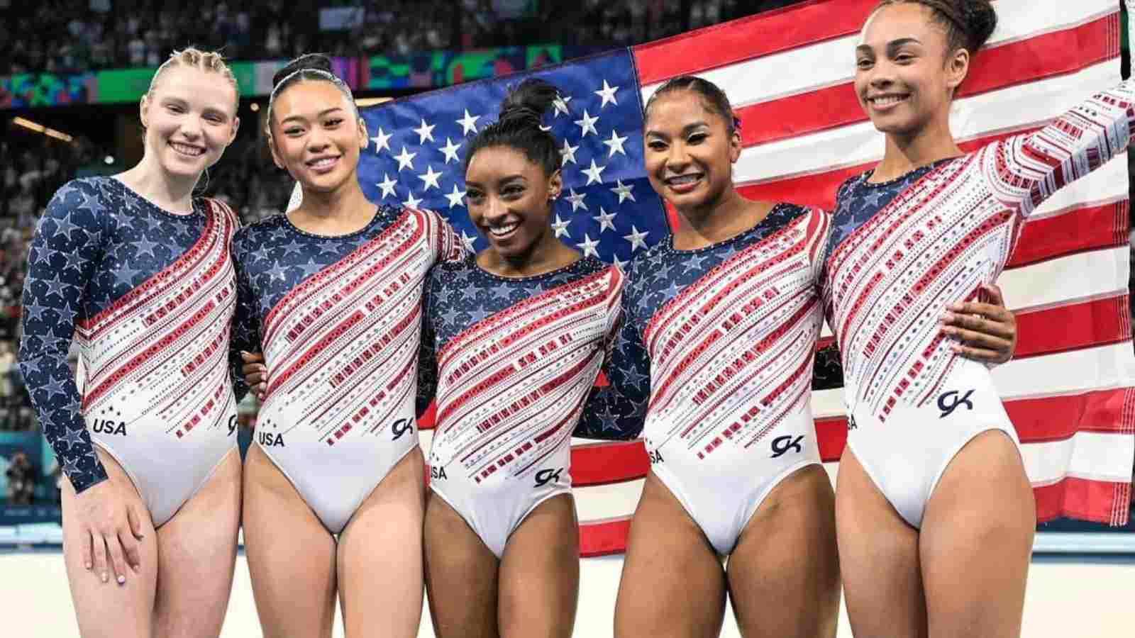 Simone Biles has hilarious new ‘F-A-A-F-O’ team name after historic gold medal at Paris Olympics