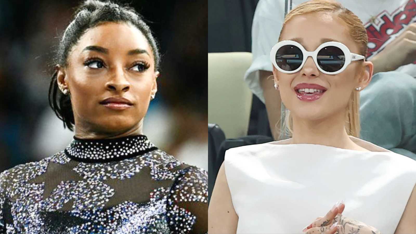 Ariana Grande fan-girls over superstar Simone Biles at Paris Olympics