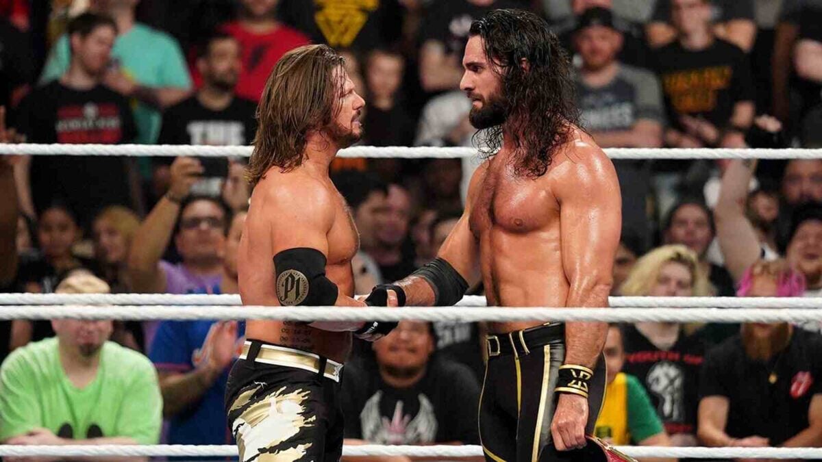 AJ Styles and Seth Rollins