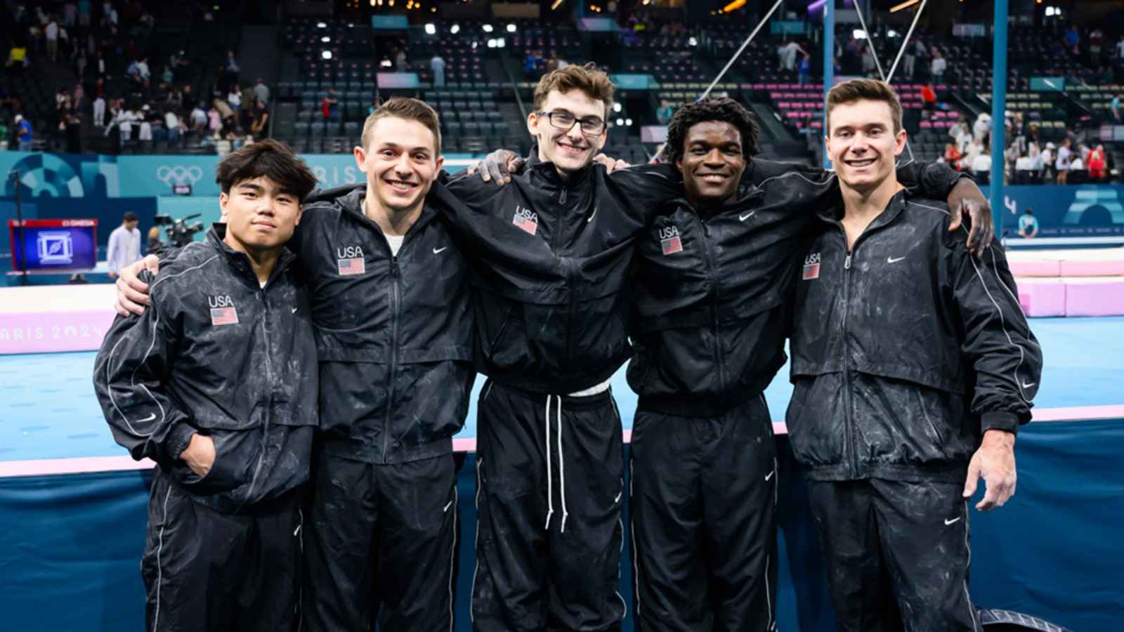 US men's gymnastics team gets emotional after securing a bronze at the ...