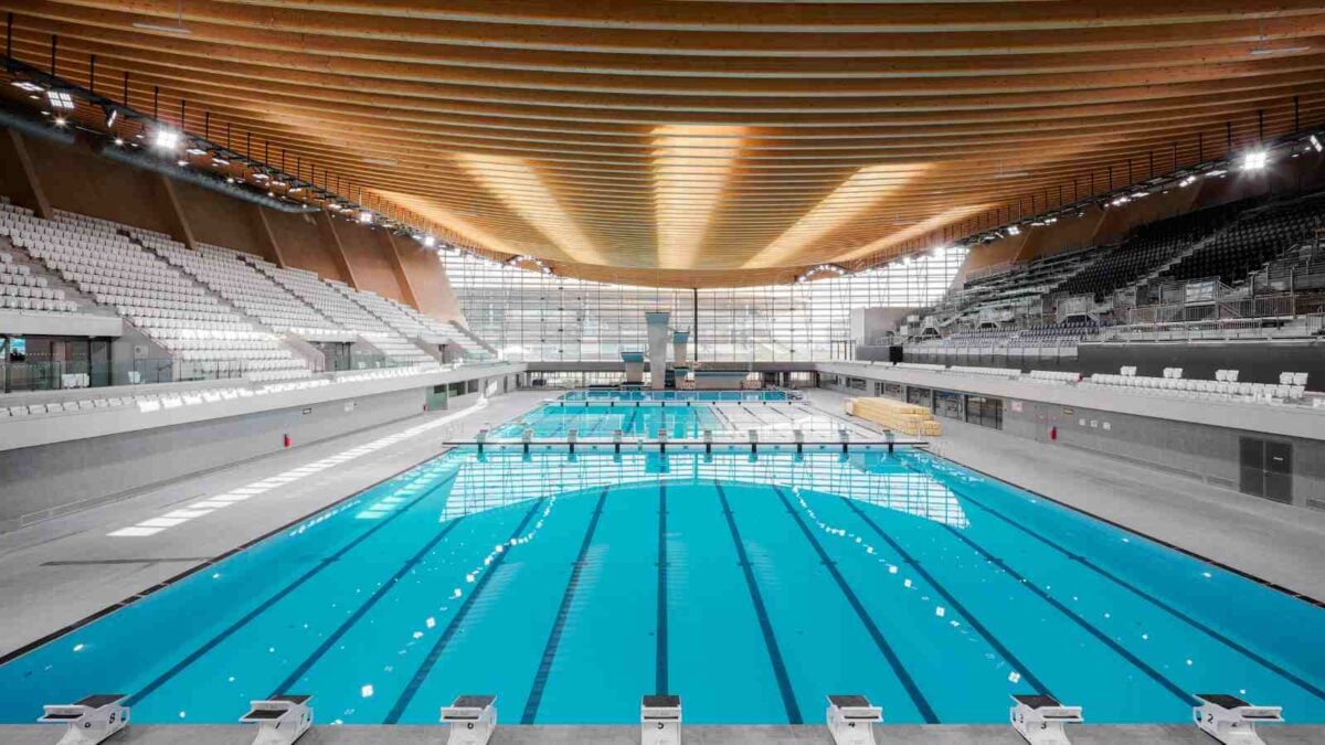 The new Olympic Aquatics Centre will host the artistic swimming, diving and water polo events