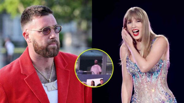 'Casual' Travis Kelce sports a white t-shirt as he attends girlfriend Taylor Swift's Eras Tour for second consecutive night after missing Chiefs' training camp