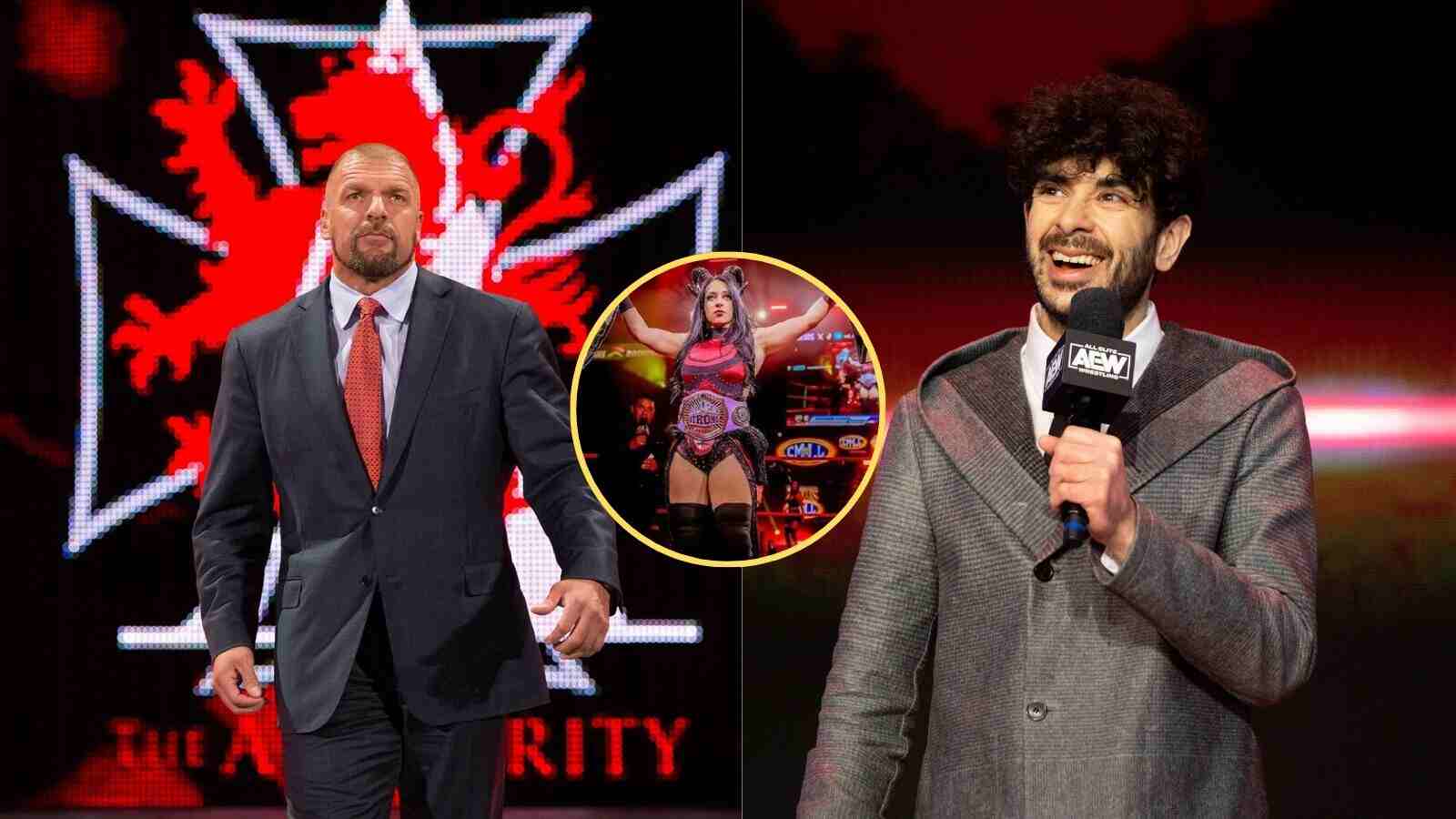 “TRIPLE H SMOKIN ON THAT TONY KHAN PACK”- Wrestling fans amped up as WWE reportedly lures top female wrestler out of her previous contract 