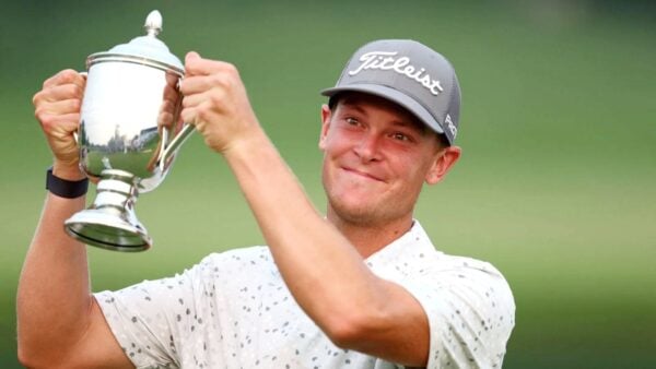 Vincent Norrman after winning the 2023 Barbasol Championship