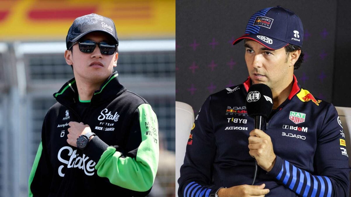 Zhou Guaynu and Sergio Perez (via IMAGO)