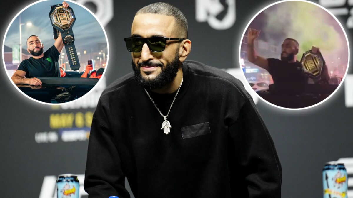 First Palestinian champ Belal Muhammad 'shuts down' Manchester streets ...