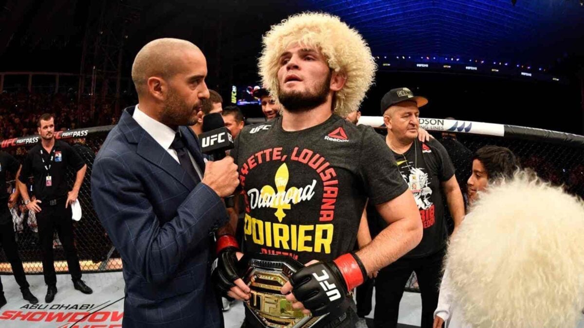 Khabib Nurmagomedov sold Dustin Poirier's t-shirt for charity