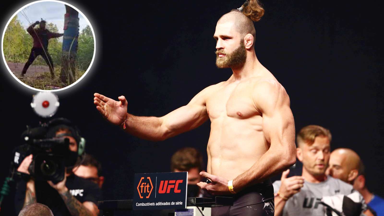 WATCH: Two days after head kick KO, Jiri Prochazka goes back to punching trees in the woods