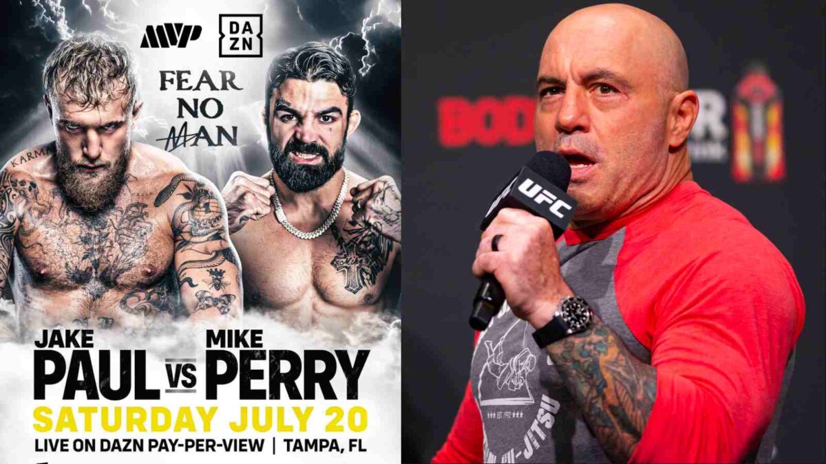 
Joe Rogan reacts to Jake Paul vs. Mike Perry 
