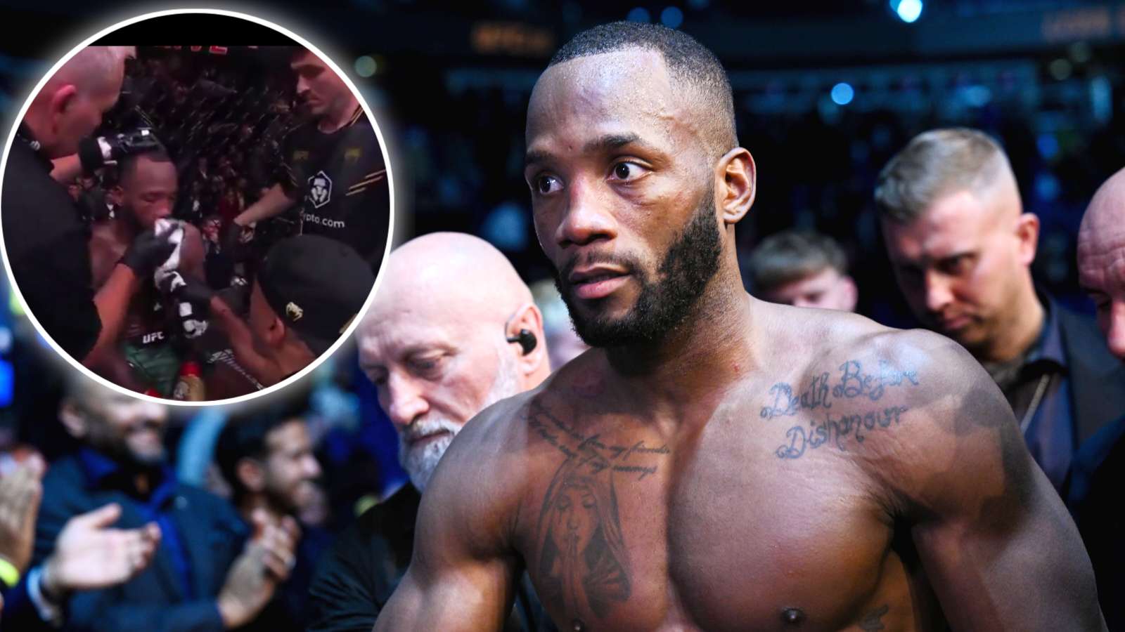 WATCH: Alleged clipping shows HEATED moment between Leon Edwards and coach amidst UFC 304 fight