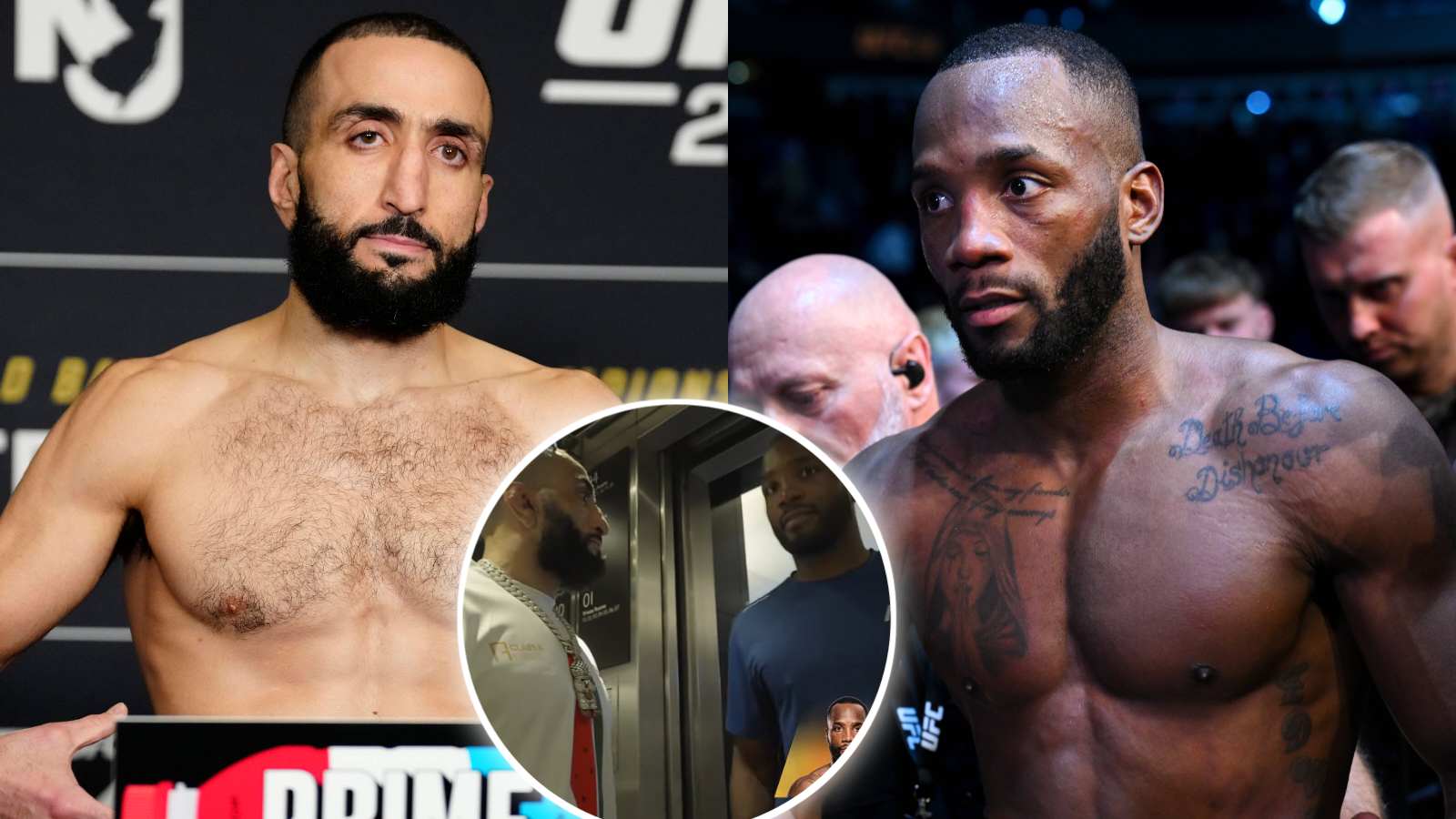 WATCH: “Most awkward elevator ride” – Tension rise as Leon Edwards and Belal Muhammad crosses path at Fighter Hotel