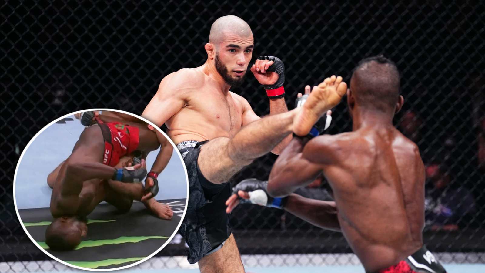 WATCH: UFC 304 turns ugly as Muhammad Mokaev pulls down shorts of Manel Kape in grudge match 