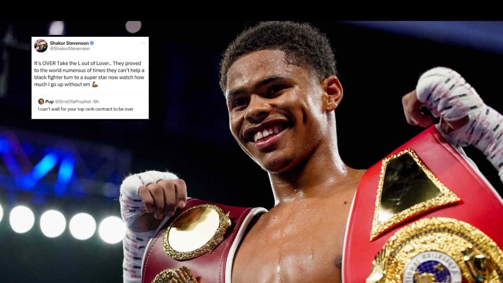 “Can’t help turn black fighter into superstar” – Shakur Stevenson turns down $15 million offer from Bob Arum to enter free agency