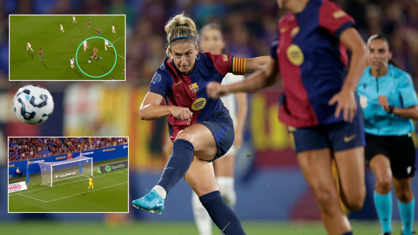 “So easy for the GOAT” Fans thrilled as Alexia Putellas scores SCREAMER from near halfway line for FC Barcelona