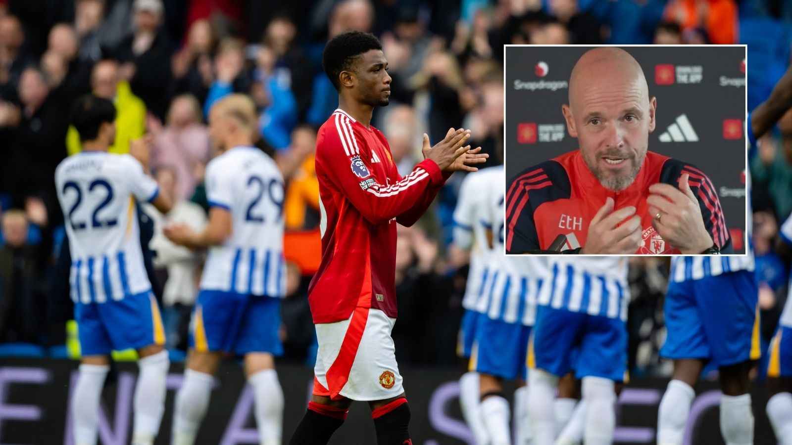 Erik ten Hag DEFENDS players as Manchester United suffer painful defeat to Brighton