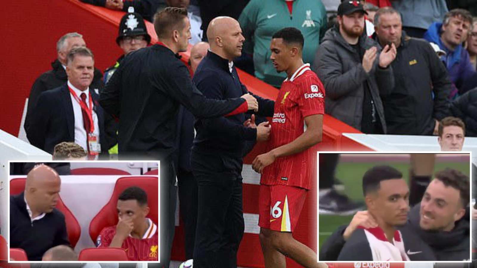 Arne Slot defends decision to substitute Trent Alexander-Arnold amidst rumors that player is unhappy with treatment at Liverpool