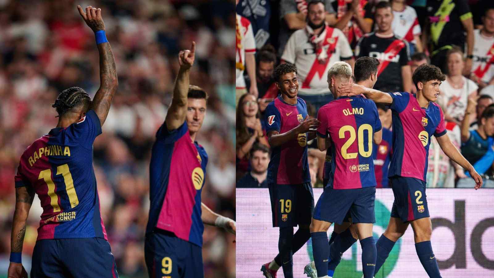 Barcelona continue dominant start in La Liga against Rayo Vallecano as Hansi Flick makes it three wins in three