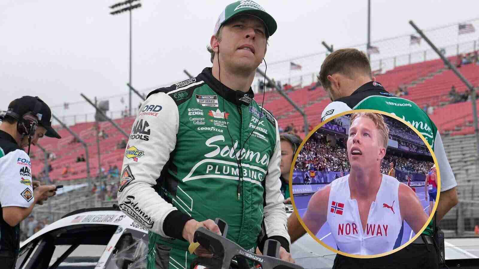 NASCAR Cup champion Brad Keselowski gives a hilarious response as his Norwegian lookalike wins Olympics gold