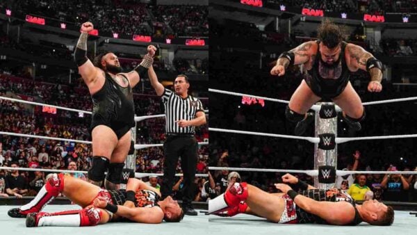 Braun Strowman returns to save The Miz from Bronson Reed on Raw