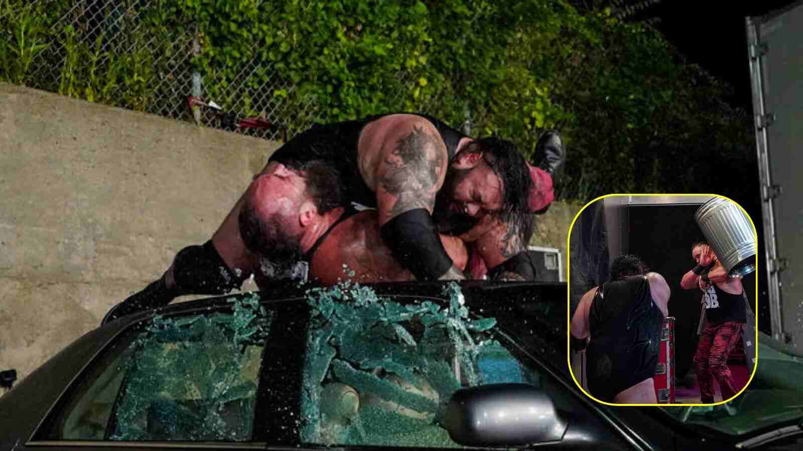 Video: Bronson Reed risks his life with scary ‘TSUNAMI’ on a car to decimate Braun Strowman in wild parking lot brawl on Raw