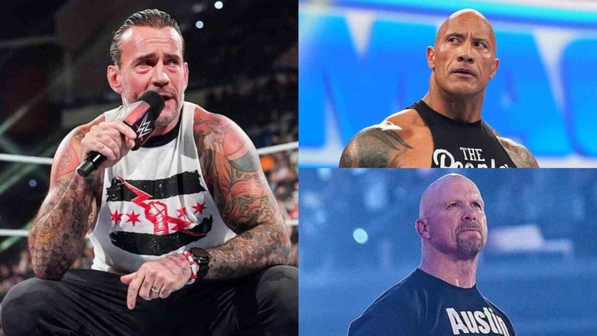 CM Punk, The Rock and Steve Austin