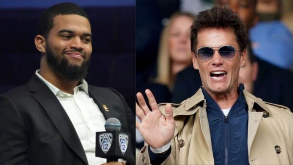 Caleb Williams and Tom Brady