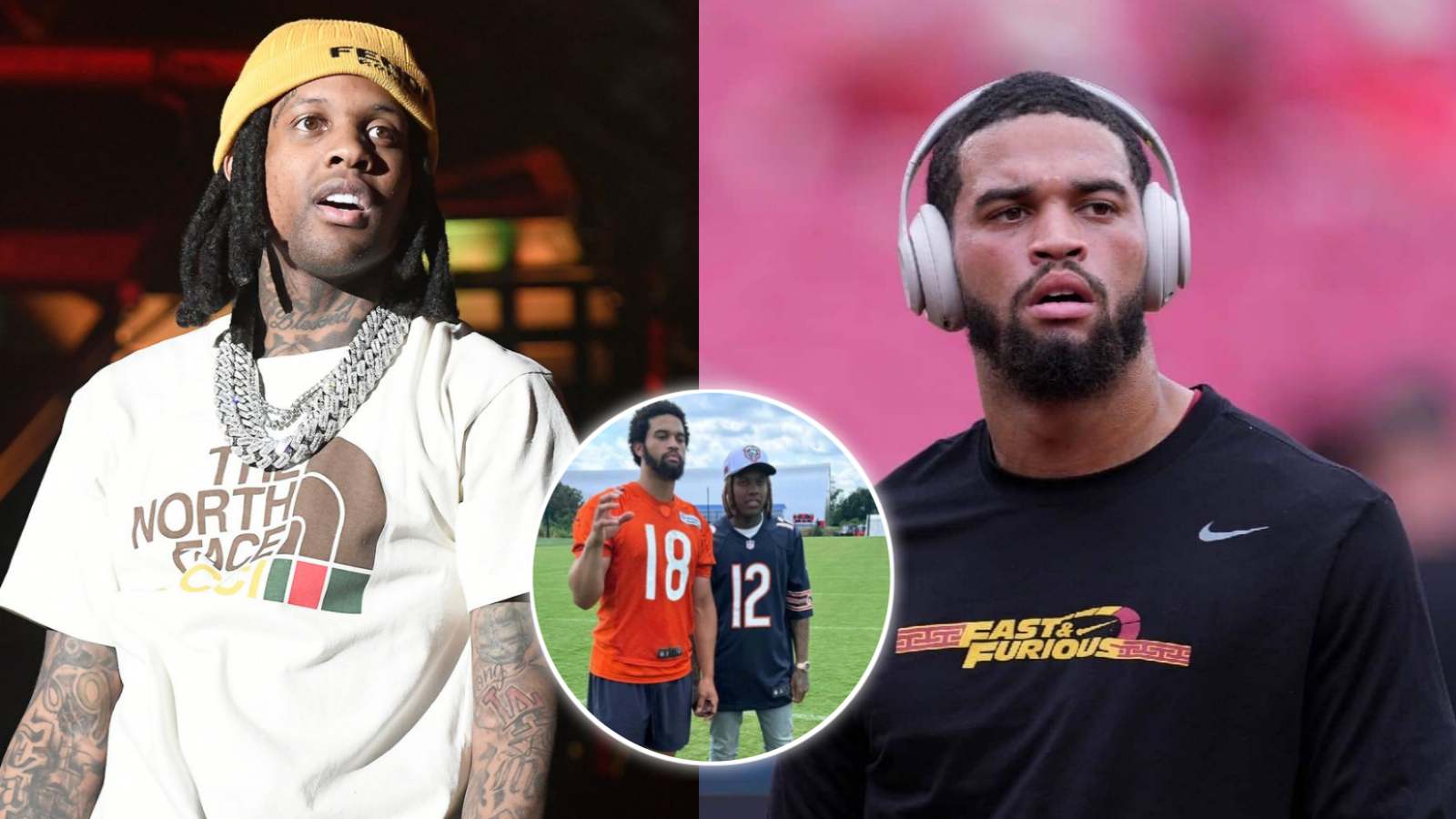 “They heading to the prom!” – Caleb Williams holding hands with Lil Durk at Bears practice sparks WILD reactions on social media