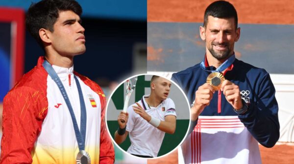 Carlos Alcaraz, Hamad Medjedovic, Novak Djokovic