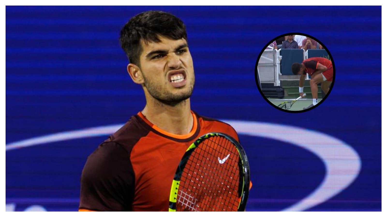 “Not a good look” – Netizens slam Carlos Alcaraz for smashing his racket into pieces at Cincinnati Open against Gael Monfils