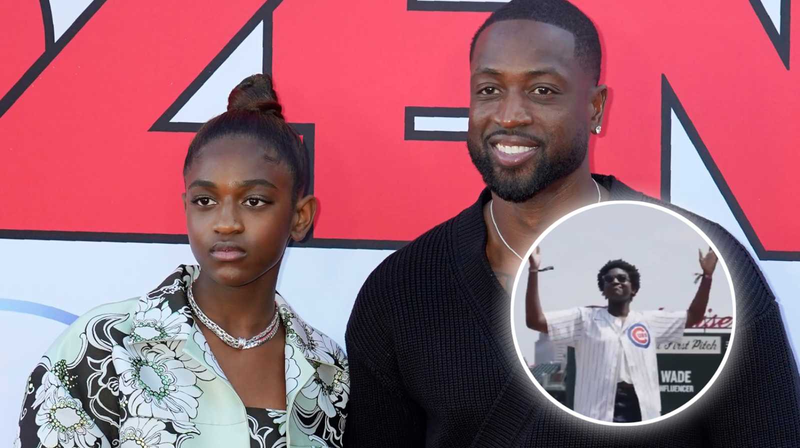 Dwyane Wade’s trans daughter Zaya throws the first pitch at the Chicago Cubs game