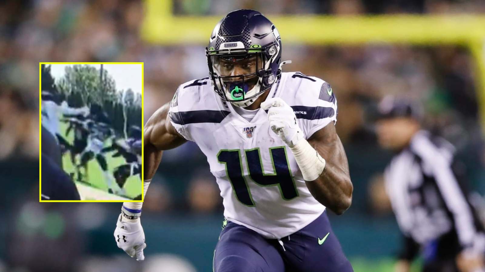 (Video) ‘Furious’ DK Metcalf loses his cool and starts swinging his helmet during heated altercation with Seahawks teammate