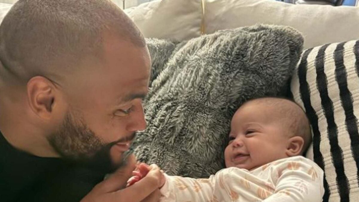 Dak Prescott with his baby girl, MJ