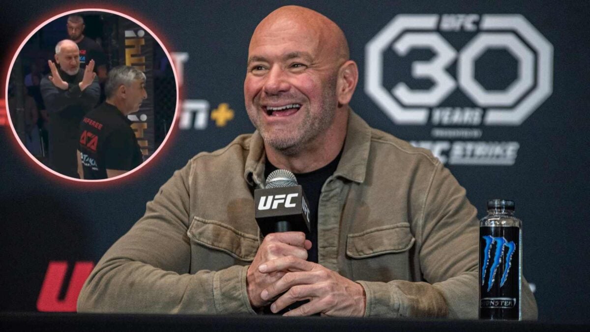 Dana White reacts to promoter canceling a fight  because of getting bored 