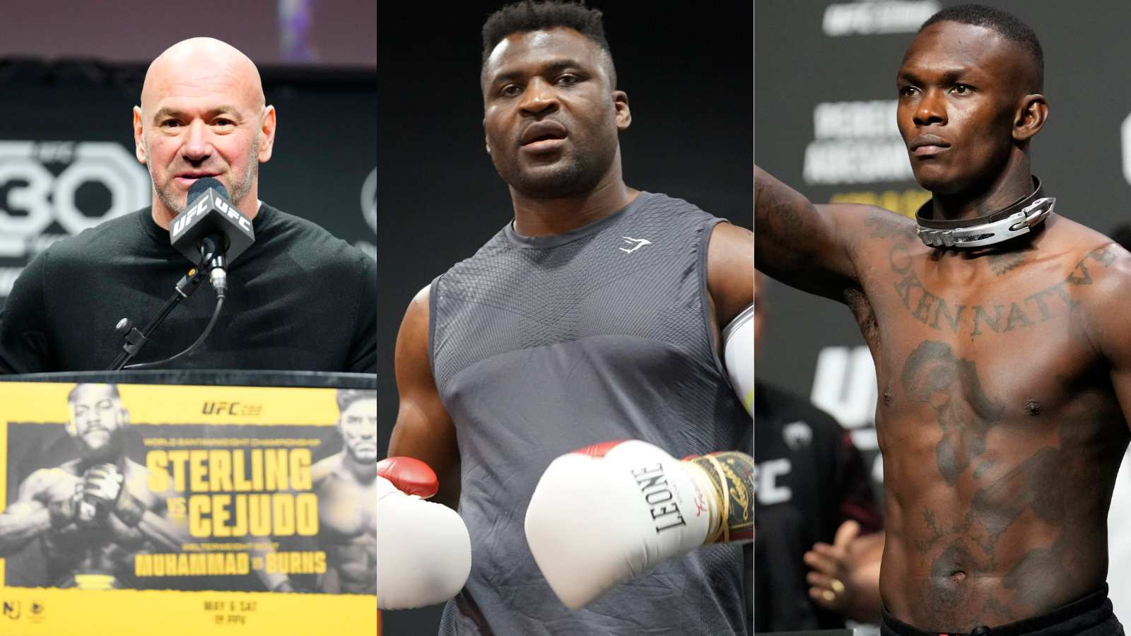 “Blame me for that!” Dana White apologizes to Israel Adesanya for production team removing Francis Ngannou from UFC 305 Countdown