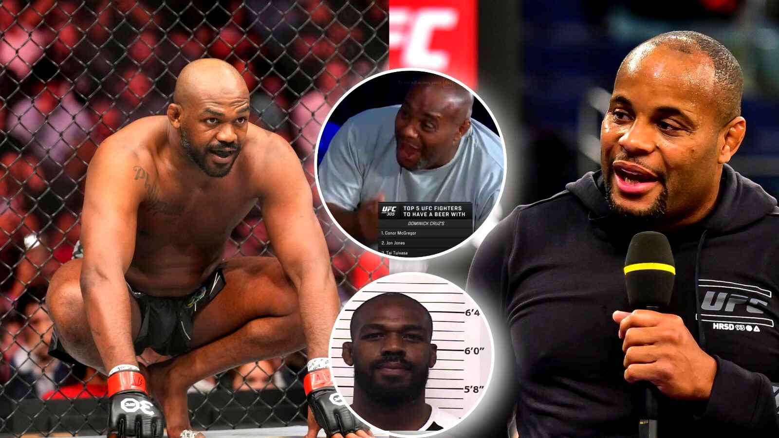 Jon Jones’ ugly past with drinking put on blast by nemesis Daniel Cormier during UFC broadcast