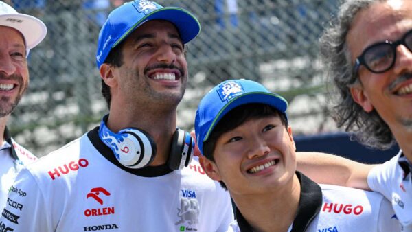 Daniel Ricciardo and Yuki Tsunoda