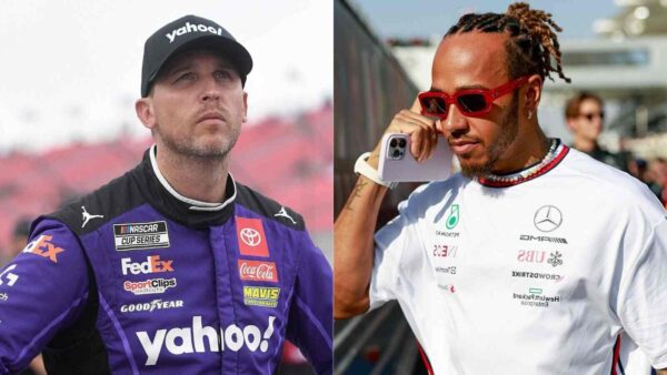 Denny Hamlin and Lewis Hamilton