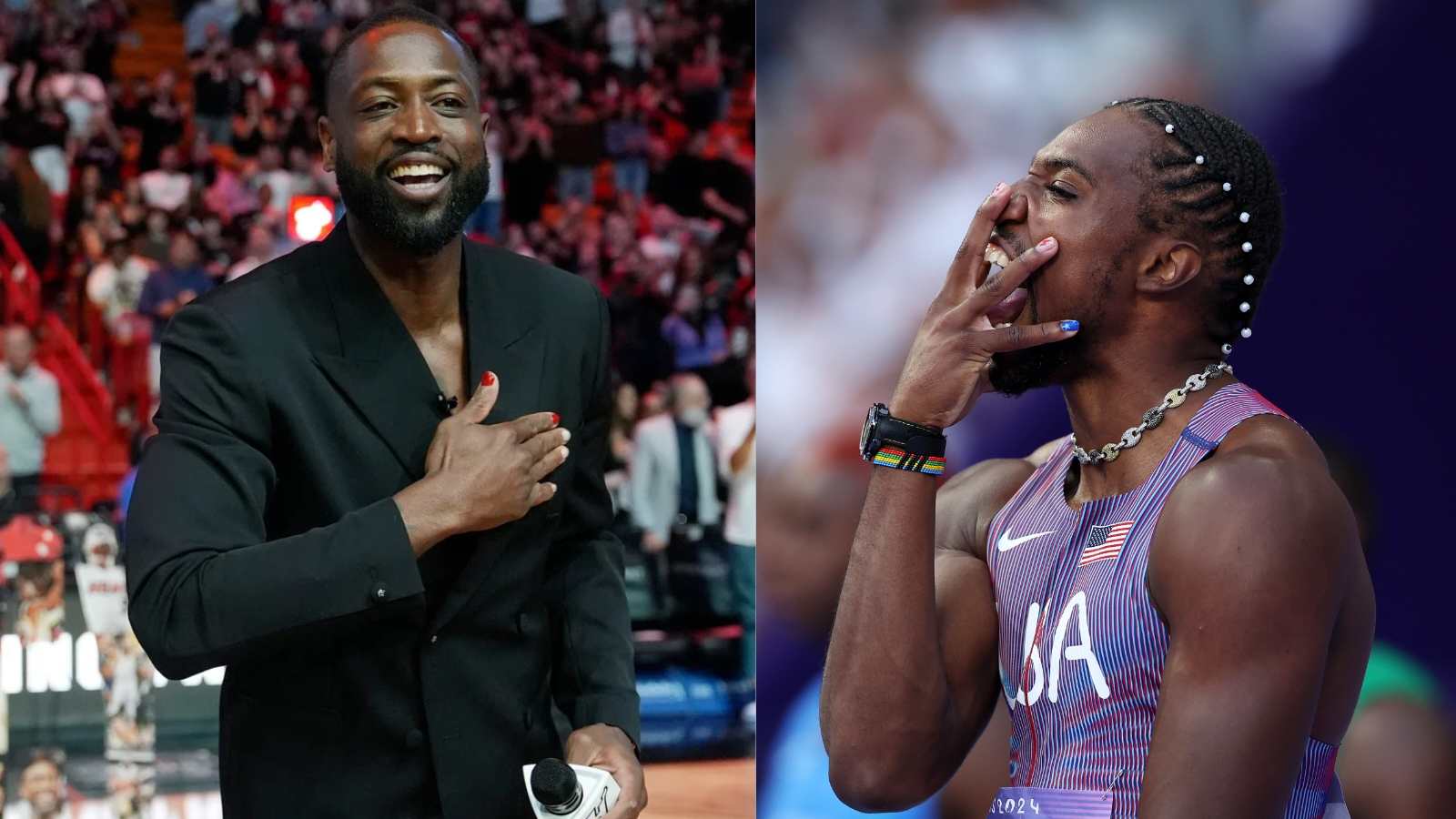 Noah Lyles’s nail painting goes VIRAL after NBA legend Dwyane Wade riles up haters