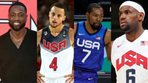 Dwyade Wade, Stephen Curry, LeBron James and Kevin Durant