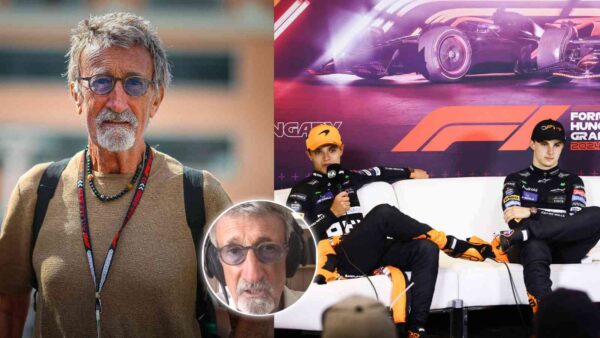 Eddie Jordan with Lando Norris and Oscar Piastri